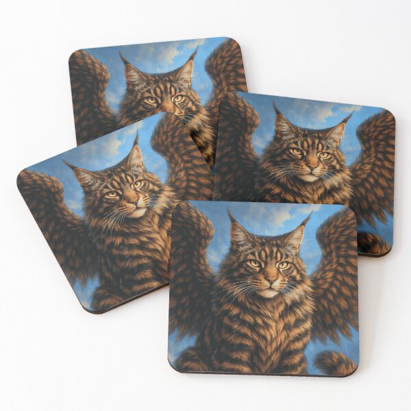 Item preview, Winged Tiger Cat – Majestic Fantasy Feline Creature designed and sold by DrakariArt.