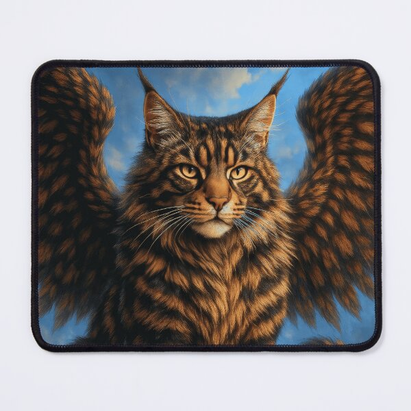 Item preview, Winged Tiger Cat – Majestic Fantasy Feline Creature designed and sold by DrakariArt.