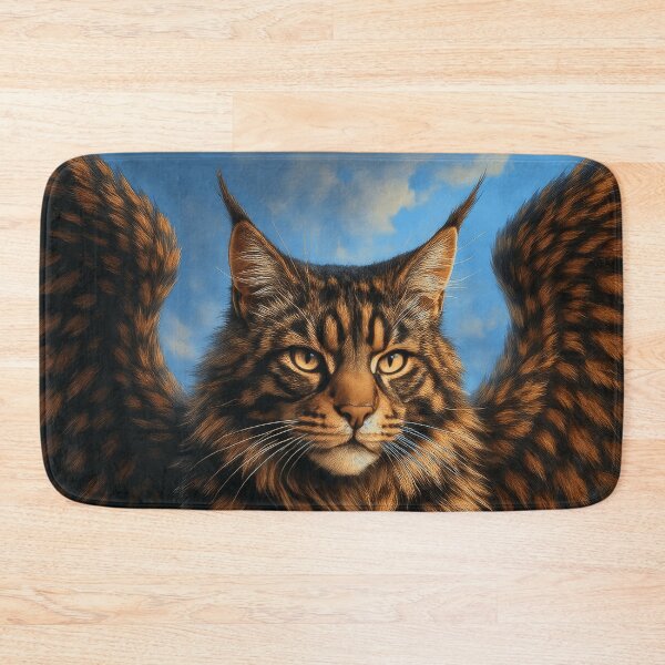 Item preview, Winged Tiger Cat – Majestic Fantasy Feline Creature designed and sold by DrakariArt.