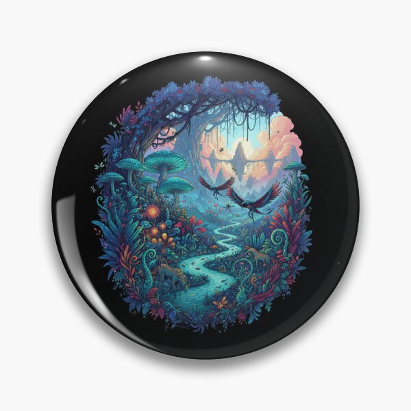 Item preview, Avatar-Inspired Pandora Forest Art – Bioluminescent Fantasy Jungle Nature designed and sold by alllyxispace.