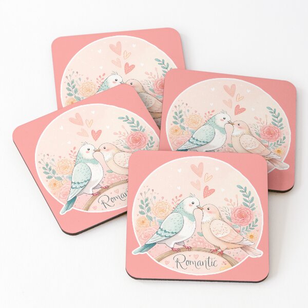 Item preview, Romantic pigeons Happy Valentines Vibes   designed and sold by AhArtMe.