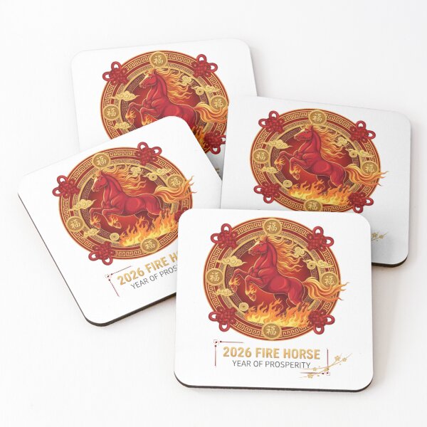 Item preview, 2026 Year of the Fire Horse - Golden Prosperity Talisman designed and sold by KireaDesigns.