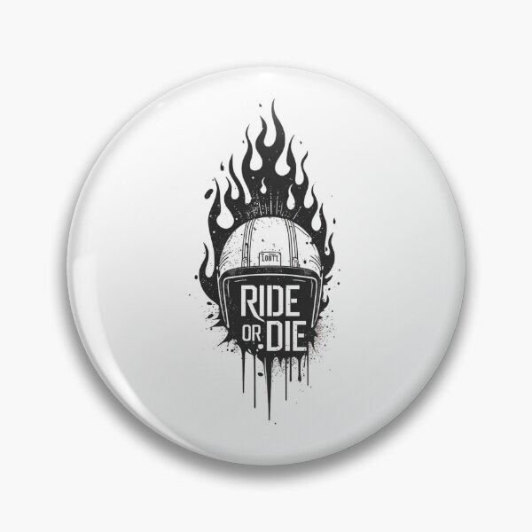 Item preview, Ride or Die – Flaming Helmet designed and sold by TwoWheels-shop.