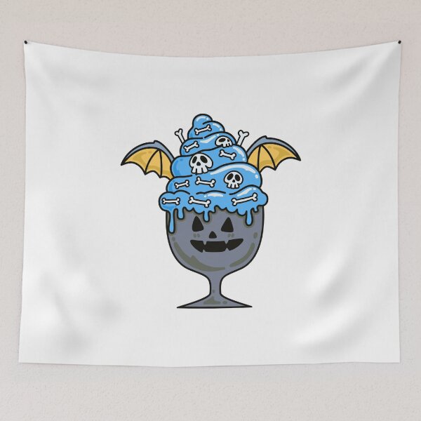 Item preview, Spooky Ice Cream Sundae Halloween Illustration designed and sold by Horrify.