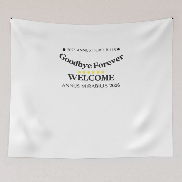 Item preview, ✧✴️2025 ANNUS HORRIBILIS - ANNUS MIRABILIS 2026 ✴️✧ - Goodbye Forever / WELCOME designed and sold by WheelieGdArt.
