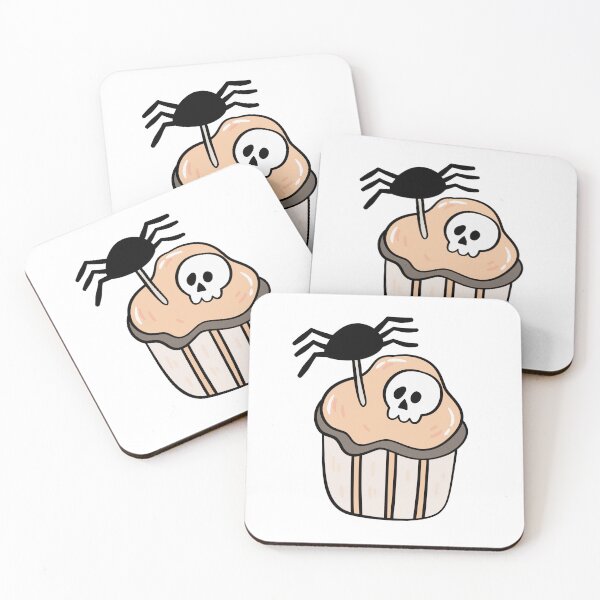 Item preview, Cute Spooky Skull Cupcake Halloween Illustration designed and sold by Horrify.