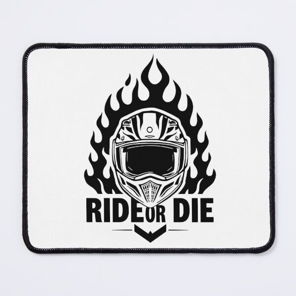 Item preview, Ride or Die – Flaming Helmet designed and sold by TwoWheels-shop.