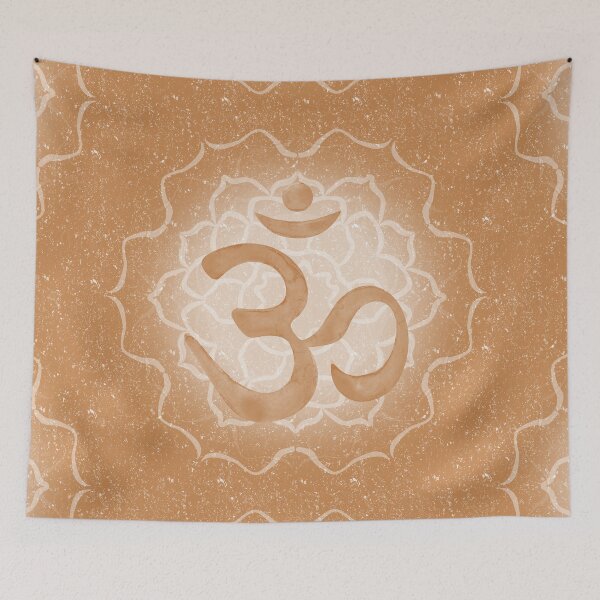 Item preview, OM Mandala Dark Watercolor Bija - Rust designed and sold by Irene Estelle.