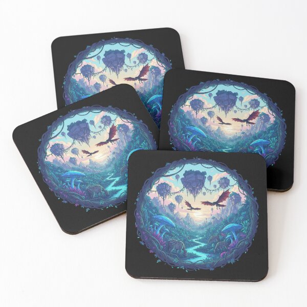 Item preview, Avatar-Inspired Pandora Forest Art – Bioluminescent Fantasy Jungle Nature designed and sold by alllyxispace.