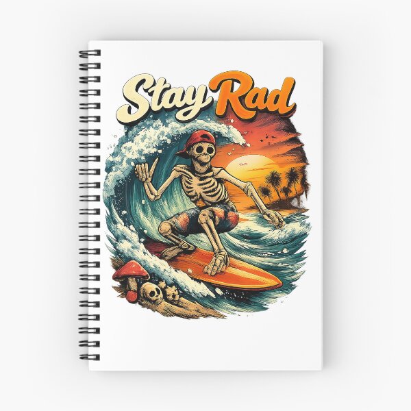 Item preview, Stay Rad Skeleton Surfer Vintage Surf Streetwear Design designed and sold by TouchBaLa.