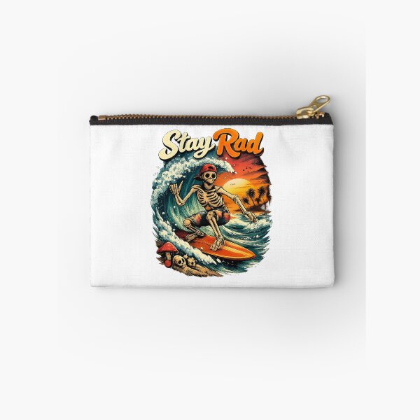 Item preview, Stay Rad Skeleton Surfer Vintage Surf Streetwear Design designed and sold by TouchBaLa.