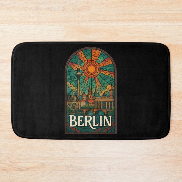Item preview, Berlin Travel Retro Stained Glass designed and sold by TomFrontierArt.