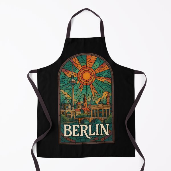 Item preview, Berlin Travel Retro Stained Glass designed and sold by TomFrontierArt.