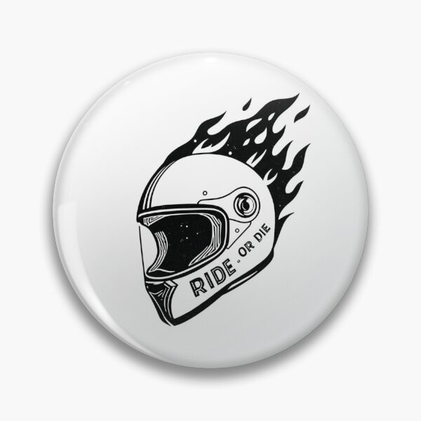 Item preview, Ride or Die – Flaming Helmet designed and sold by TwoWheels-shop.