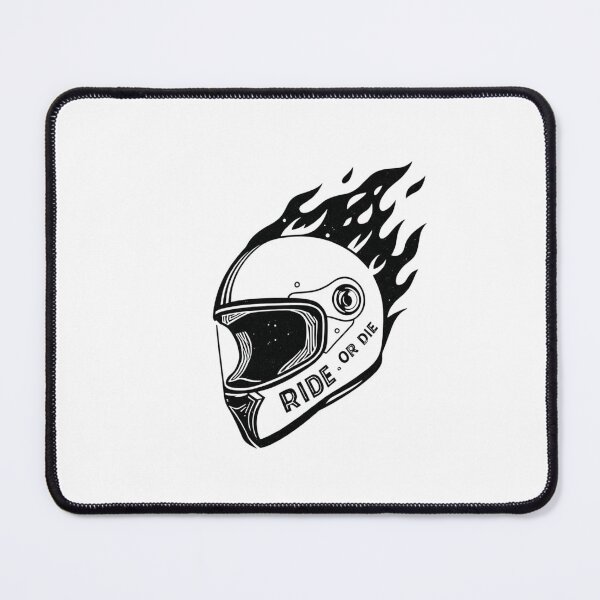 Item preview, Ride or Die – Flaming Helmet designed and sold by TwoWheels-shop.