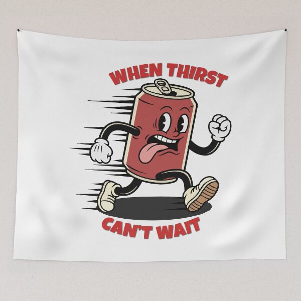 Item preview, Retro Running Soda Can - Vintage Mascot Illustration designed and sold by KozbiDesign.