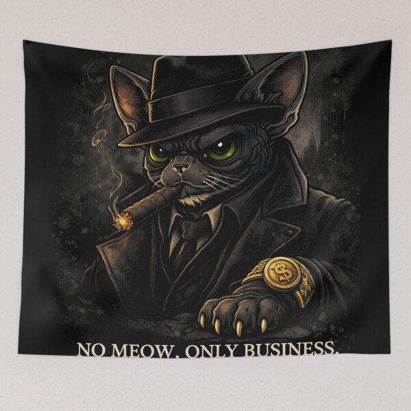 Item preview, No Meow, Only Business Cat designed and sold by Furvisors.