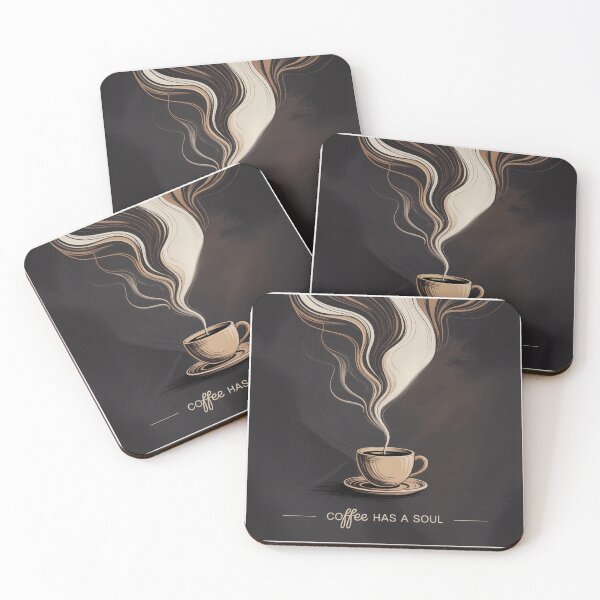 Item preview, Coffee Has a Soul – Artistic Minimal Coffee Illustration for Coffee Lovers designed and sold by ABLAT-CREATIONS.