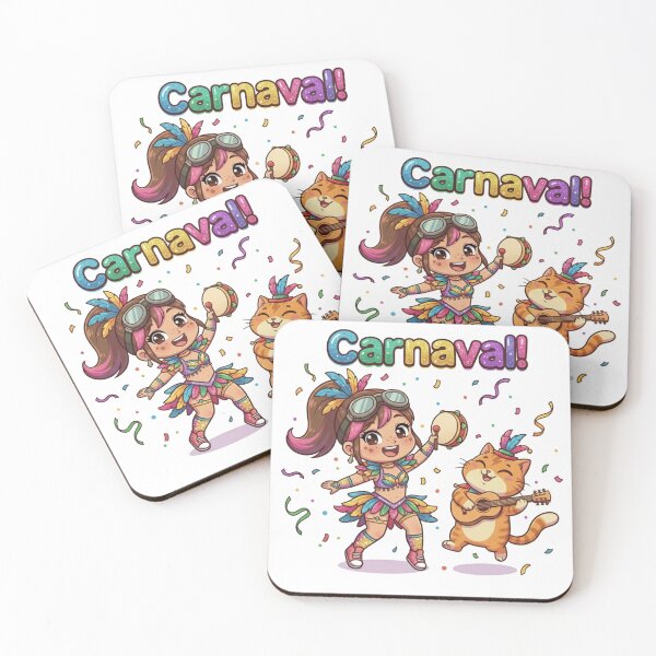 Item preview, Cute Mika and Tuff Carnival Adventure - Brazil Party Vibes designed and sold by Mika & Tuff.
