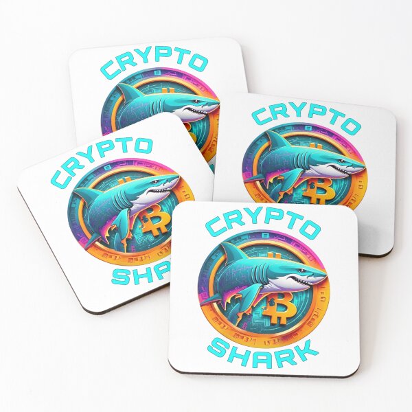 Item preview, Neon Crypto Shark: Digital Ocean Hunter - Bitcoin Trader Art designed and sold by BitCrop.