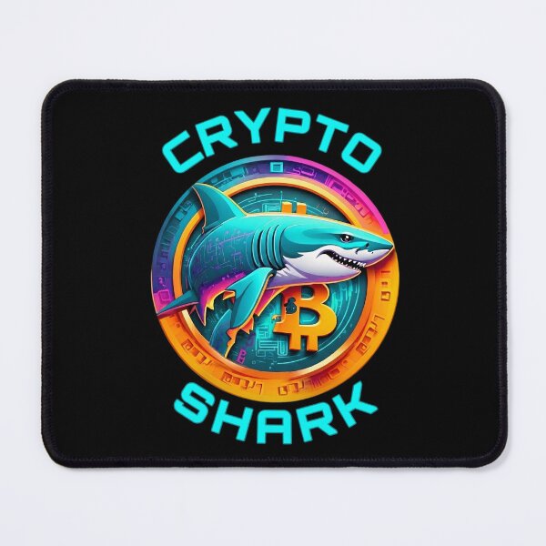 Item preview, Neon Crypto Shark: Digital Ocean Hunter - Bitcoin Trader Art designed and sold by BitCrop.