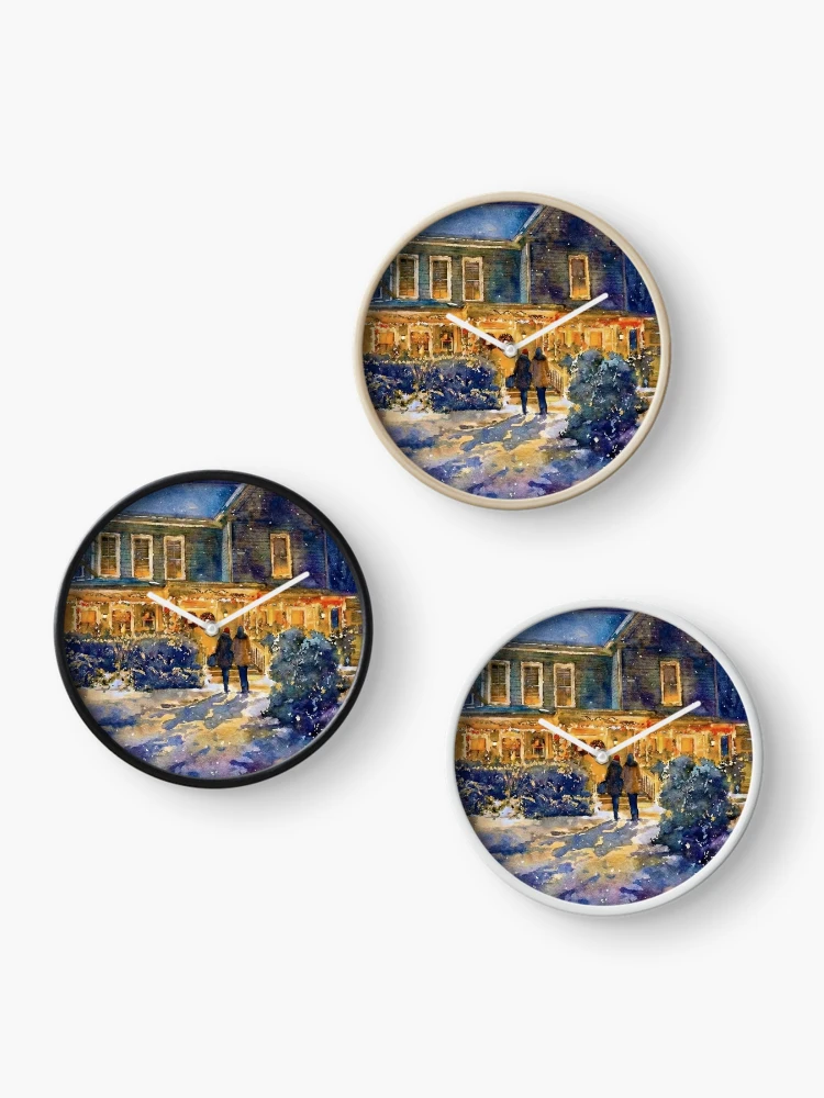 Thumbnail 3 of 4, Clock, Iconic Winter designed and sold by Rozenta.