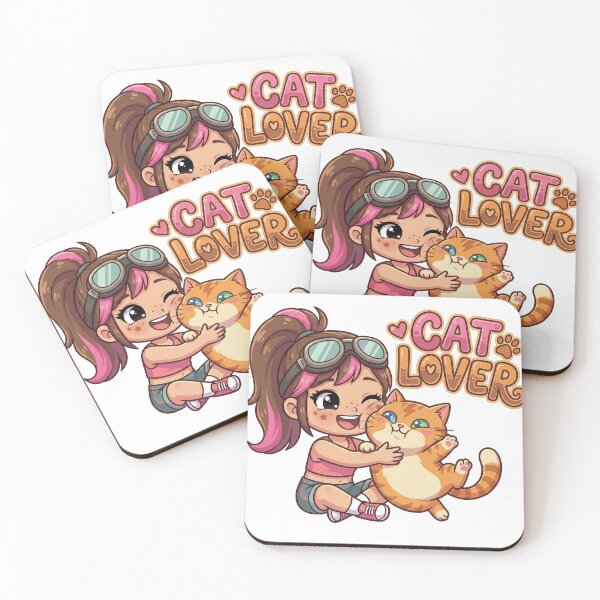 Item preview, CAT LOVER: Menina Anime Mika e o Abraço Apertado no Gato Tuff - Arte Chibi Fofa designed and sold by Mika & Tuff.