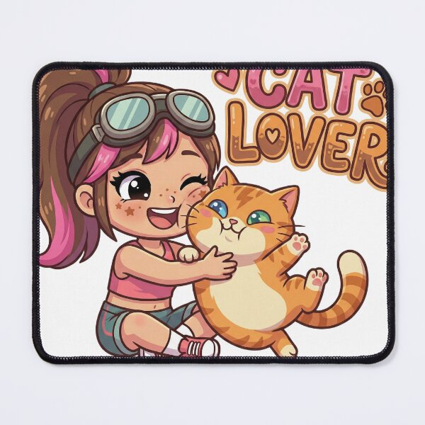 Item preview, CAT LOVER: Menina Anime Mika e o Abraço Apertado no Gato Tuff - Arte Chibi Fofa designed and sold by Mika & Tuff.