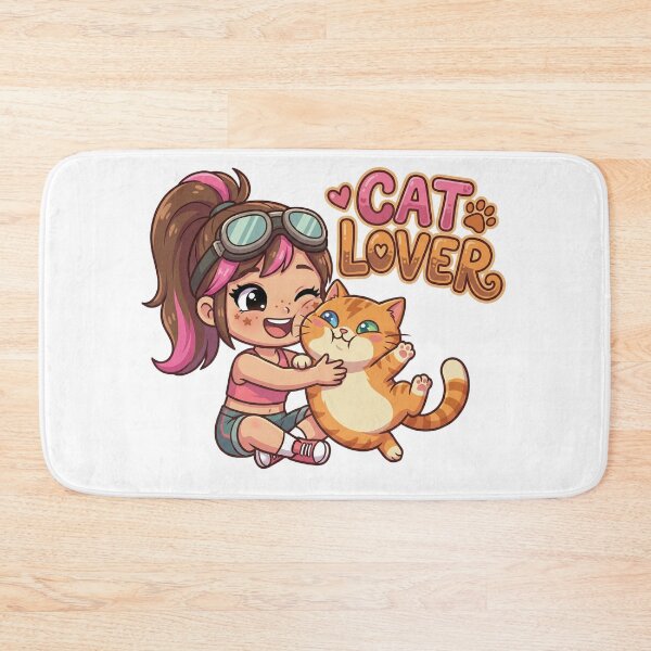 Item preview, CAT LOVER: Menina Anime Mika e o Abraço Apertado no Gato Tuff - Arte Chibi Fofa designed and sold by Mika & Tuff.