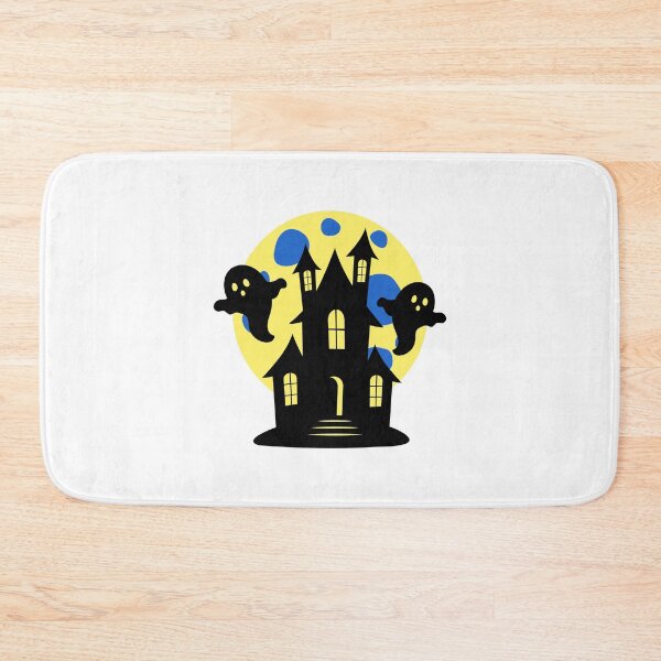 Item preview, Haunted House With Ghosts – Spooky Halloween Night Illustration designed and sold by Horrify.