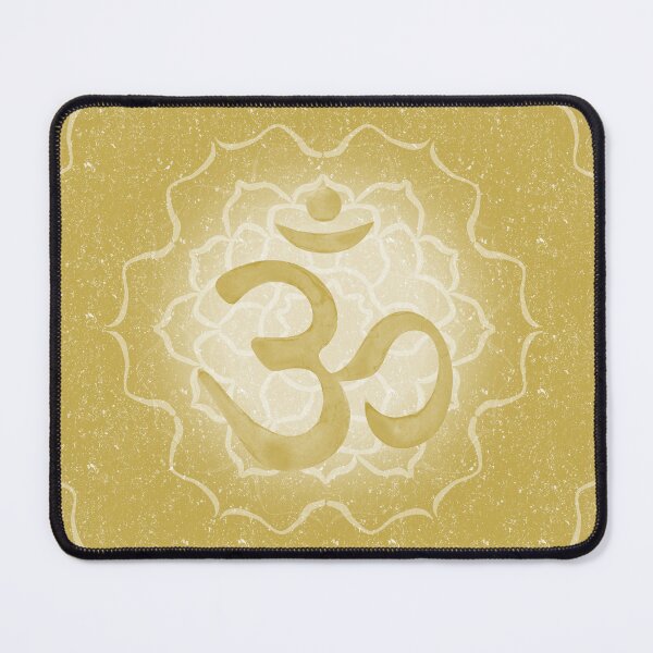 Item preview, OM Mandala Dark Watercolor Bija - Saffron designed and sold by Irene Estelle.