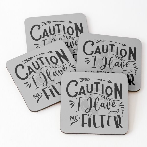 Item preview, Caution I Have No Filter – Funny Quote Typography Design designed and sold by hallwell.