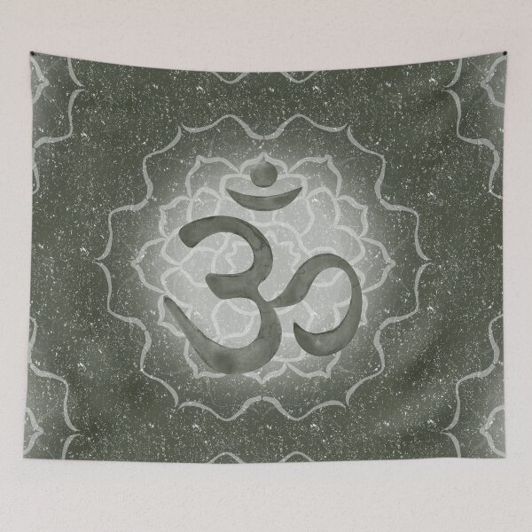 Item preview, OM Mandala Dark Watercolor Bija - Pine designed and sold by Irene Estelle.
