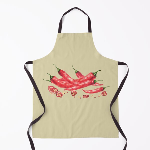 Item preview, Copy of Watercolor red hot chili pepper pile. Vegetable fresh pods, sliced and seeds. Food spices designed and sold by BartolArt.