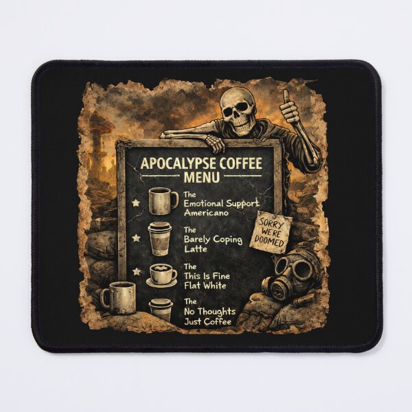 Item preview, Apocalypse Coffee Menu Dark Humor designed and sold by TytherleyTees.