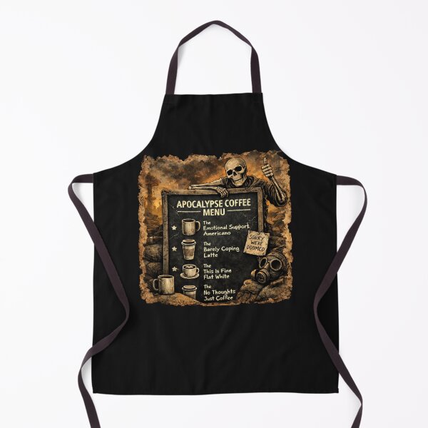 Item preview, Apocalypse Coffee Menu Dark Humor designed and sold by TytherleyTees.