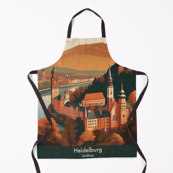 Item preview, Heidelberg Germany Vintage Travel Poster Schloss Castle Neckar River Autumn Retro German Tourism Art designed and sold by Esterlane.