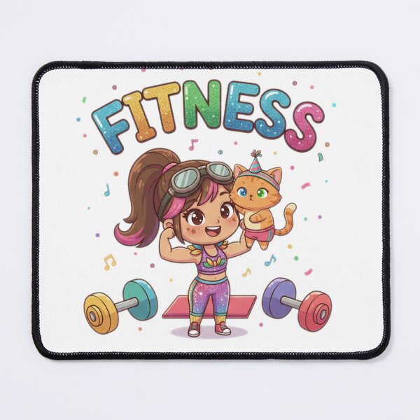Item preview, Funny Cat Fitness - Mika Lifting Baby Tuff Gym Buddy designed and sold by Mika & Tuff.