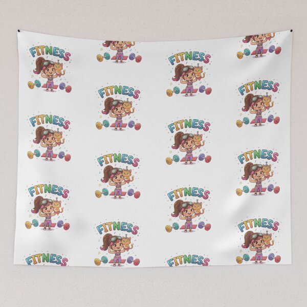 Item preview, Funny Cat Fitness - Mika Lifting Baby Tuff Gym Buddy designed and sold by Mika & Tuff.