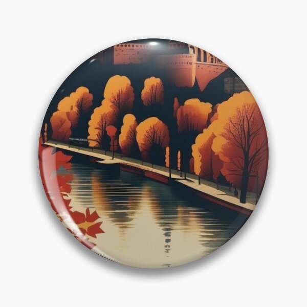 Item preview, Retro Heidelberg Travel Art Germany Castle Neckar Valley Autumn Colours Vintage German City Poster designed and sold by Esterlane.