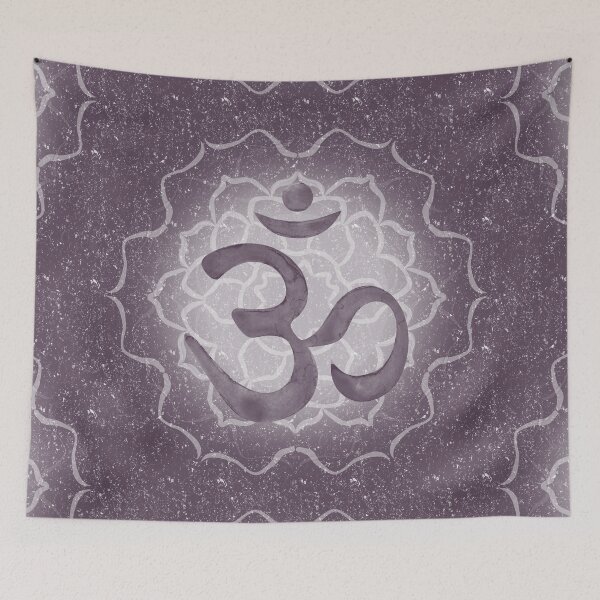 Item preview, OM Mandala Dark Watercolor Bija - Fig designed and sold by Irene Estelle.