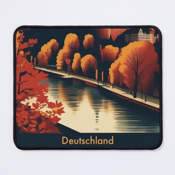 Item preview, Retro Heidelberg Travel Art Germany Castle Neckar Valley Autumn Colours Vintage German City Poster designed and sold by Esterlane.