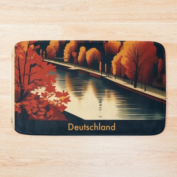 Item preview, Retro Heidelberg Travel Art Germany Castle Neckar Valley Autumn Colours Vintage German City Poster designed and sold by Esterlane.