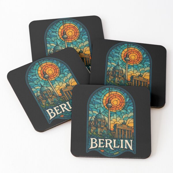 Item preview, Berlin Germany Travel Retro Stained Glass designed and sold by TomFrontierArt.