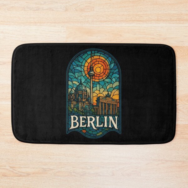 Item preview, Berlin Germany Travel Retro Stained Glass designed and sold by TomFrontierArt.