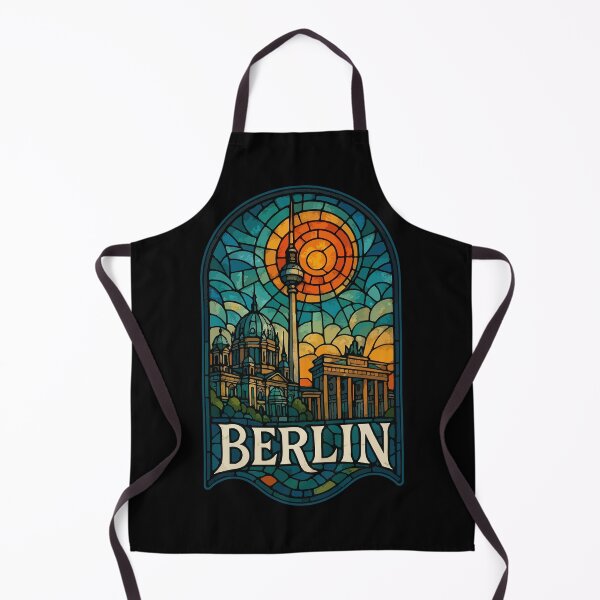 Item preview, Berlin Germany Travel Retro Stained Glass designed and sold by TomFrontierArt.