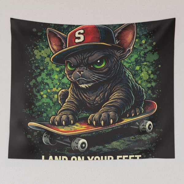 Item preview, Land on Your Feet Sphynx designed and sold by Furvisors.