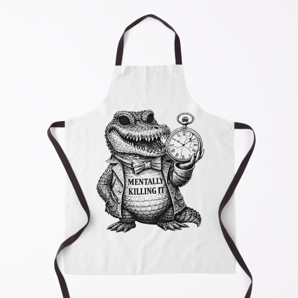 Item preview, Mentally Killing It Alligator – Funny Dark Humor Illustration designed and sold by Senkov.