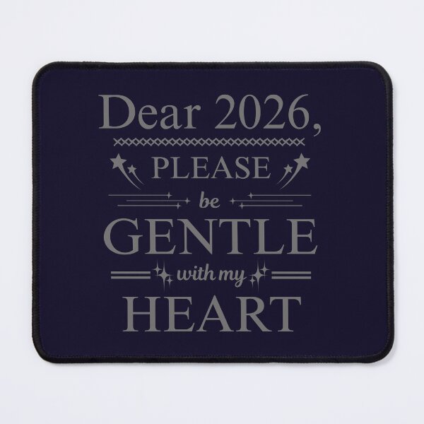 Item preview, Dear 2026, Please Be Gentle With My Heart – Minimal Vintage Quote Typography designed and sold by phiawdesign9.