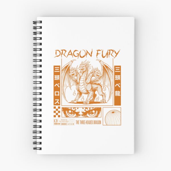 Item preview, Dragon Fury: Three-Headed Dragon — Epic Mythical Beast Japanese Manga designed and sold by Colorful-Garden.